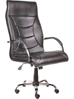 Bubu Home Klasik  Siyah  Deri Müdür Koltuğu