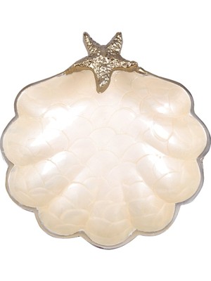 Canba Gümüş Gold Deniz Yıldızlı Istiridye Orta Boy Kase 21X21X5 cm