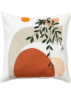 IKEA Kırlent Kılıfı, Çok Renkli Meridyendukkan Geometrik Desenli 50X50 cm Ev Dekorasyonu