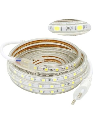 ŞANLED Cfr Aydınlatma Hortum Esnek Şerit LED Beyaz ,kırmızı ,yeşil,mavi,günışığı,amber Rengi + 220V Fiş/10 Metre