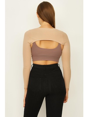 Select Moda Kadın Ikili Cutout Örme Body