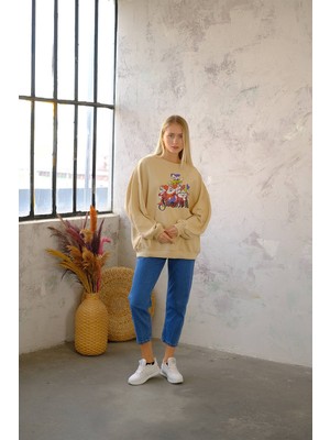 Gizay Şirinbaba Baskılı Oversize Sweat