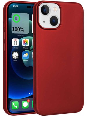 Case Street Apple iPhone 14 Plus Kılıf Renkli Lüx Korumalı Premier Mat Silikon Kırmızı