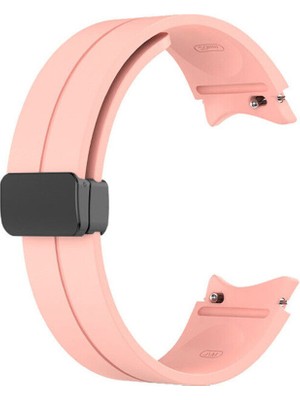 Smcase Samsung Galaxy Watch 4 40MM Kordon Düz Silikon Mıknatıslı HS24 Bronz