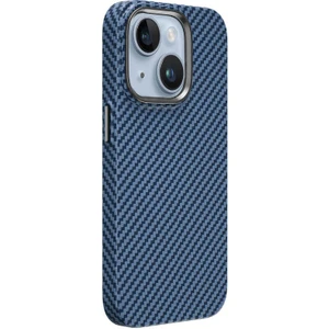 Apple iPhone 14 Plus Kılıf Wiwu Karbon Fiber Görünümlü Magsafe Wireless Şarj Özellikli Kabon Kapak