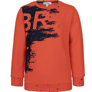 BRZ Collection Neon Baskılı Erkek Çocuk Turuncu Sweatshirt