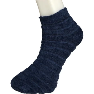 Puton Çorap Kışlık Lacivert Ters Havlu Patik Çorap