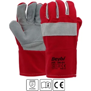 İş Eldiveni - Dk-01 Deri Montaj - 12 Çift - 10