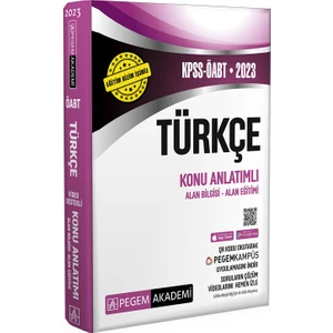Pegem Akademi Yayıncılık KPSS ÖABT 2023 Türkçe Konu Anlatımlı