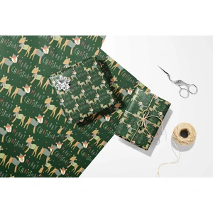 50 x 70 cm Yeni Yıl Yılbaşı Geyik Noel Temalı Hediye Paketleme Ambalaj Kağıdı 6'lı