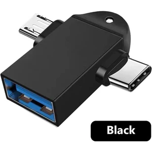 BK Teknoloji 2 In 1 USB Dişi To Micro USB + Type-C Otg Adaptör
