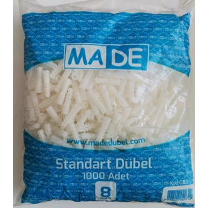 8 mm Standart Dübel Paket 1000 Adet