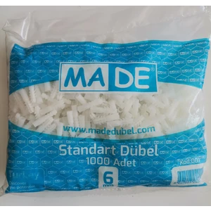 6 mm Standart Dübel Paket 1000 Adet