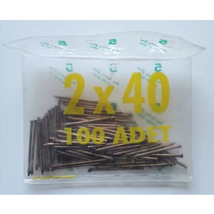5 Yıldız 2X40 Sarı Çelik Beton Çivisi Paket 100 Adet