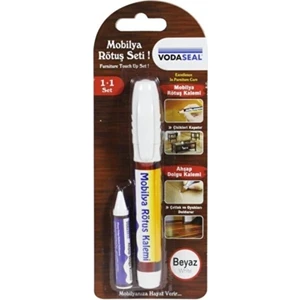 Mobilya Rötuş Seti Ahşap Dolgu Kalemi Çizik Çatlak Kapatıcı Beyaz