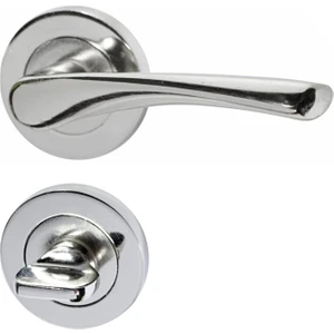 Export Polaris Nikel Saten Rozetli Wc Kapı Kolu (1takım=2 Adet Kapı Kolu 2 Adet Alt Rozet)