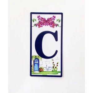 Metal C Kapı Numarası Kapı Önü Aksesuar Metal Plaka