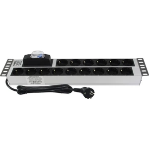 19" 2u 15'li Schuko Sigortalı Alüminyum Rack Kabin Grup Prizi Pdu