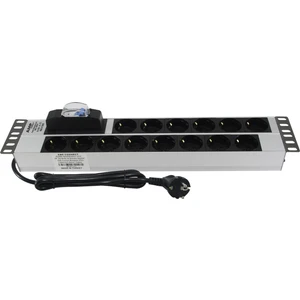 19" 2u 14'lü Schuko Sigortalı Alüminyum Rack Kabin Grup Prizi Pdu