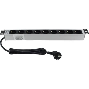 19" 1u 9'lu Schuko Soketli Alüminyum Rack Kabin Grup Prizi Pdu