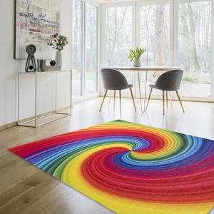 Nonki Home Yeni Nesil Pamuk Taban Yıkanabilir Oturma Odası Halısı