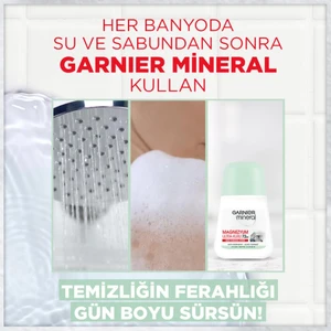 Mineral Roll-On Ultra Kuru Pudrasız Kadın Deodorant 50 ml - Magnezyum İçerikli, 72 Saat Etkili