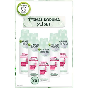 5'li Garnier Mineral Termal Koruma Sprey Deodorant Seti