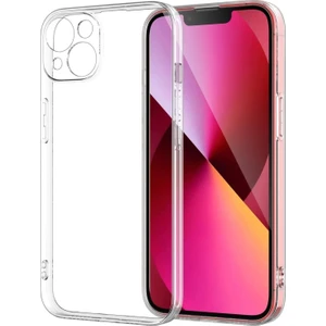 iPhone 14 Plus Uyumlu (14 Plus) Simple Serisi Kamera Korumalı Soft Şeffaf Silikon Kılıf + Seramik Nano Ekran Koruyucu