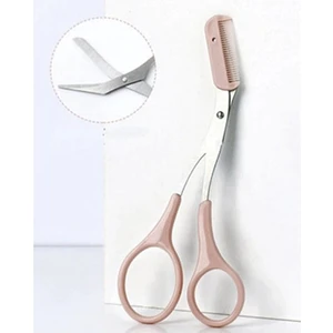 Taraklı Kaş Makası Makyaj Aksesuarı 1 Adet Karışık Renkler ile Kullanıma Uygun