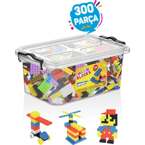 p parti oyunevi Funny Blocks Blok Mikro Blok 300 Parça Saklama Kutulu