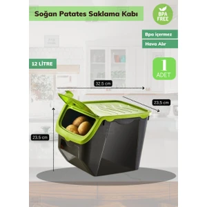 Tekli Organizer Patates Soğan Sepeti Havalandırmalı Yeşil