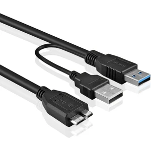 BK Teknoloji USB 3.0 Micro-B Harddisk Bağlantı Y Kablosu - 1.5 Metre