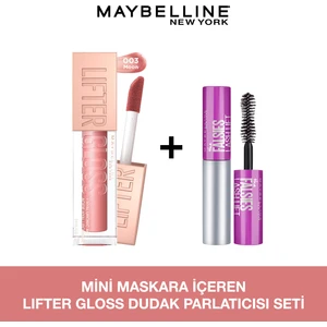 Maybelline Mini Falsies Lash Lift Maskaralı Lifter Gloss Dudak Parlatıcısı Seti - 003 Moon