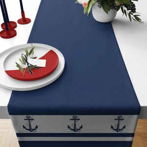 The Lucid Lab Uçları Çapa Deseni Baskılı Lacivert Marin Runner