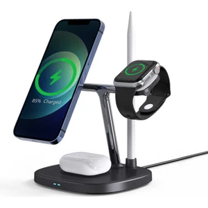 Power Air M8 4 In 1 Kablosuz Şarj Standı iPhone & Airpods & Apple Watch & 1st Gen Pencil Şarj