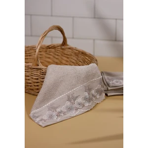 Pamuklu Dantelli Bordür Havlu 30X50 cm