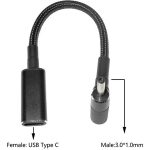 Dişi Type C - Erkek 3.0x1.1mm Jack Dönüştürücü Kablo Tip-C To 3011