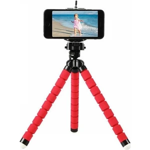Cep Telefonları Gopro Kamera ve Makineler Için Büyük Boy  Sünger Ayaklı  Akrobat Ahtapod Tripod  + Telefon Tutacağı