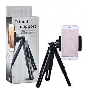 2 Kademeli Masaüstü Telefon Tutucu Stand Akıllı Tripod Siyah 2 Kademeli Tripod