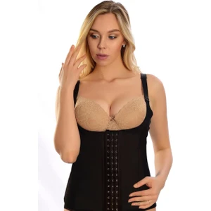 İnce Yaşam Askılı Latex Bel ve Göbek Korse Siyah