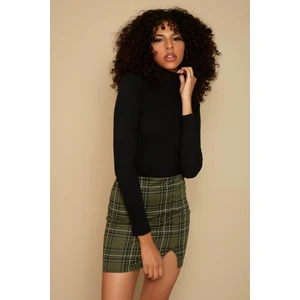 Select Moda Kadın Balıkçı Yaka Fitilli Örme Bluz