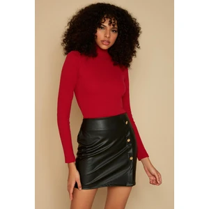 Select Moda Kadın Balıkçı Yaka Fitilli Örme Bluz