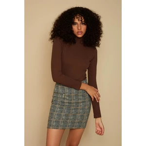 Select Moda Kadın Balıkçı Yaka Fitilli Örme Bluz