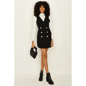 Select Moda Kadın Düğme Detaylı Body'li Elbise