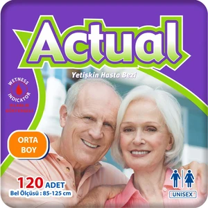 4'lü Actual Medium Beden Yetişkin Hasta Bezi 30X4 (120 Adet)