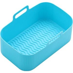 7 Inç 19.5cm Yui / Xiaomi / Philips / Kumtel Uyumlu Air Fryer Dikdörtgen Silikon Kalıp - Mavi (Yurt Dışından)
