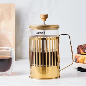 Stripe Borosilikat Cam French Press 800 ml