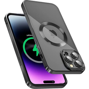 M.TK Moveteck Apple iPhone 14 Pro Max Uyumlu Armor Kılıf Kamera Lens Tam Korumalı Yuvarlak Halkalı Logo Parlak Kenar Renkli Case