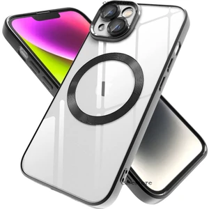 M.TK Moveteck Apple iPhone 14 Plus Kılıf Kamera Lens Tam Korumalı Yuvarlak Halkalı Logo Parlak Kenar Renkli Case