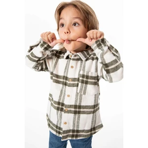 Erkek Bebek Gömlek Yaka Flanel Uzun Kollu Gömlek Y4018A222WN